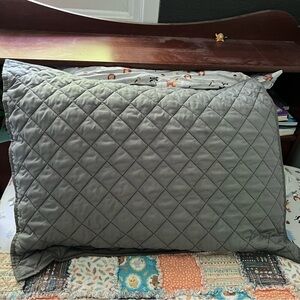Grey Standard Quilted Pillow shams (Set of 2)